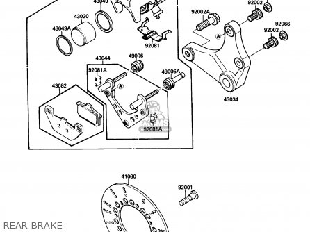 REAR BRAKE - VN1500B3 VN15SE 1989 CANADA