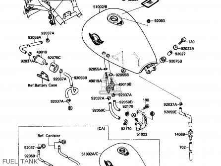 FUEL TANK - VN1500B3 VN15SE 1989 CANADA