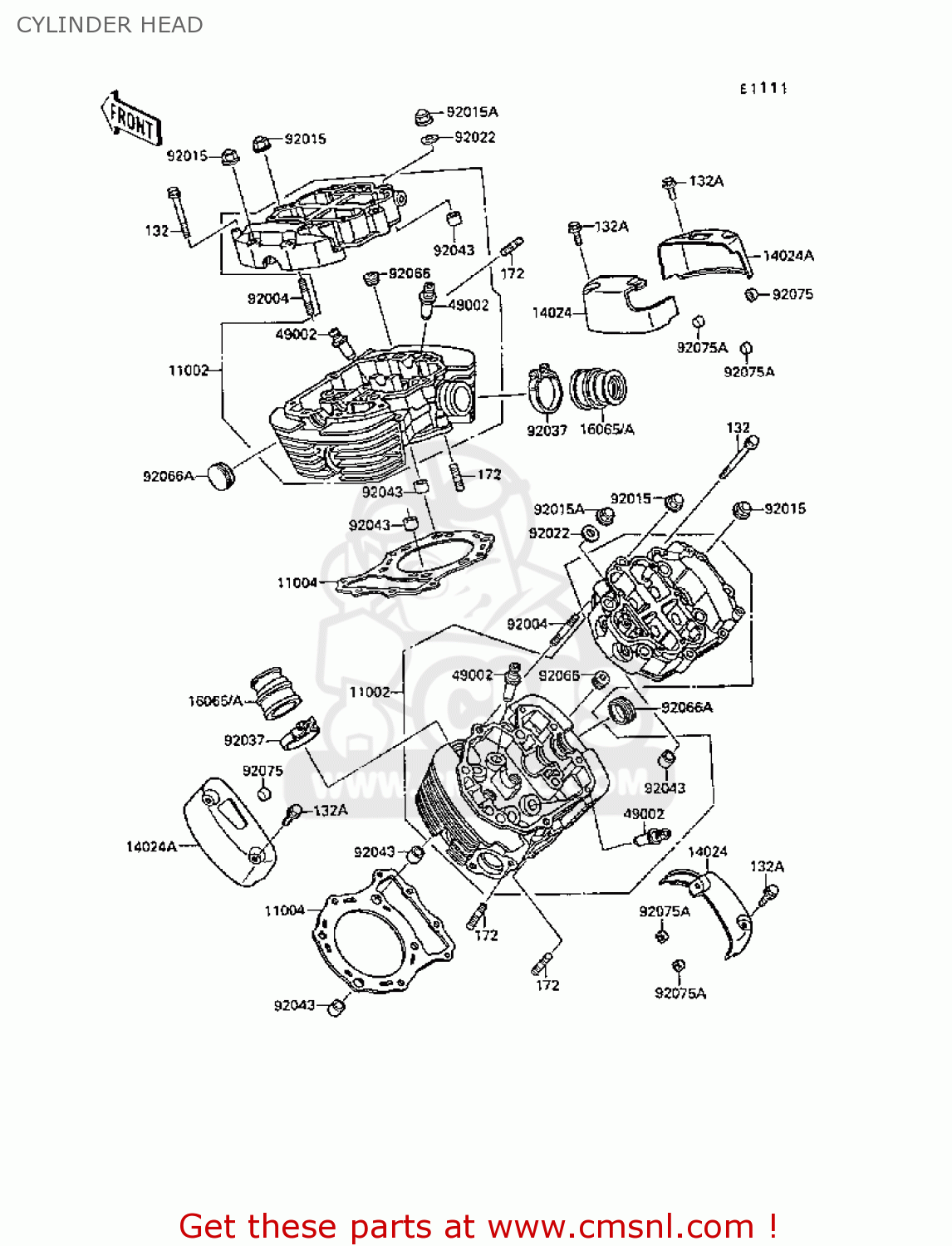 CYLINDER HEAD VN1500B3 VN15SE 1989 FG NR