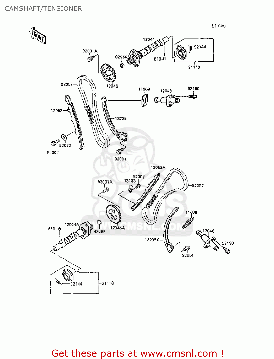 CAMSHAFT/TENSIONER VN1500B3 VN15SE 1989 FG NR