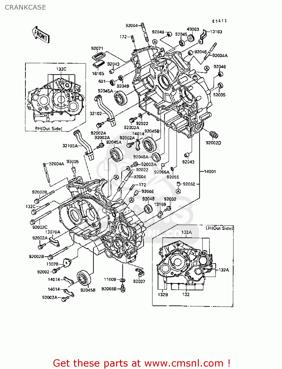 CRANKCASE VN1500B3 VN15SE 1989 FG NR