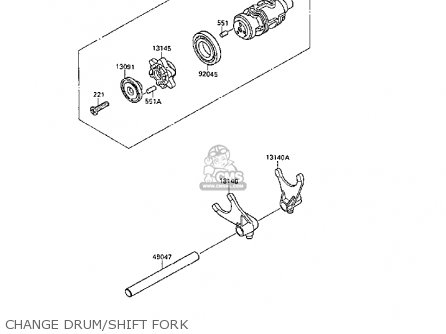 CHANGE DRUM/SHIFT FORK - VN1500B3 VN15SE 1989 FG NR