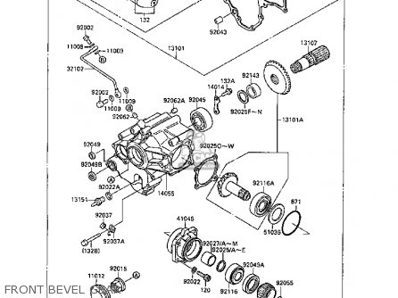 FRONT BEVEL GEAR - VN1500B3 VN15SE 1989 FG NR