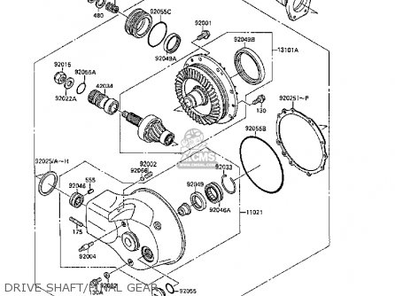 DRIVE SHAFT/FINAL GEAR - VN1500B3 VN15SE 1989 FG NR