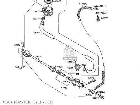 REAR MASTER CYLINDER - VN1500B3 VN15SE 1989 FG NR