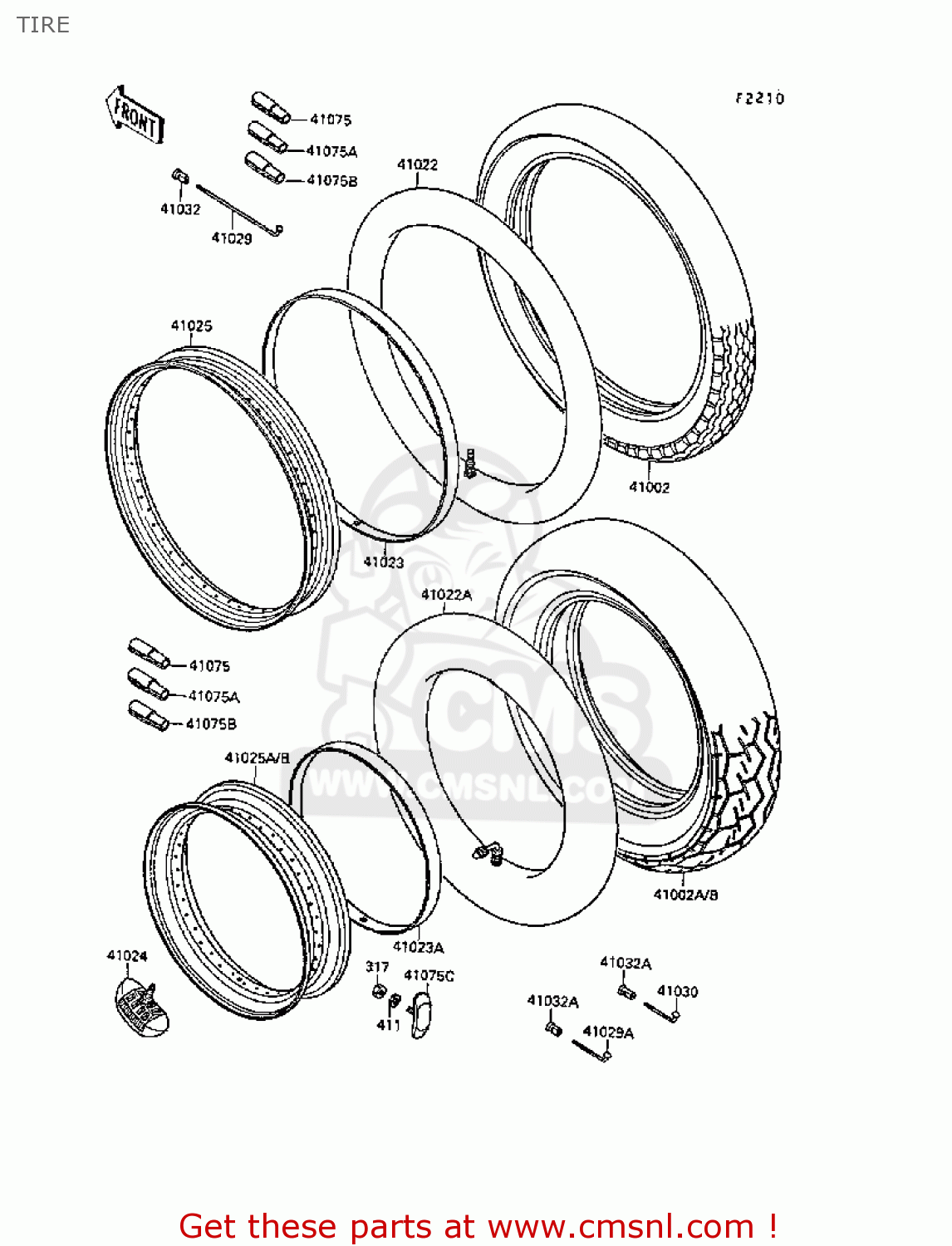 TIRE VN1500B4 VN15SE 1990 EUROPE UK AR FG FR IT NR SD ST