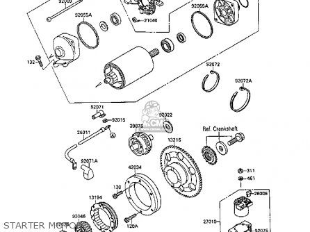STARTER MOTOR - VN1500B4 VN15SE 1990 EUROPE UK AR FG FR IT NR SD ST
