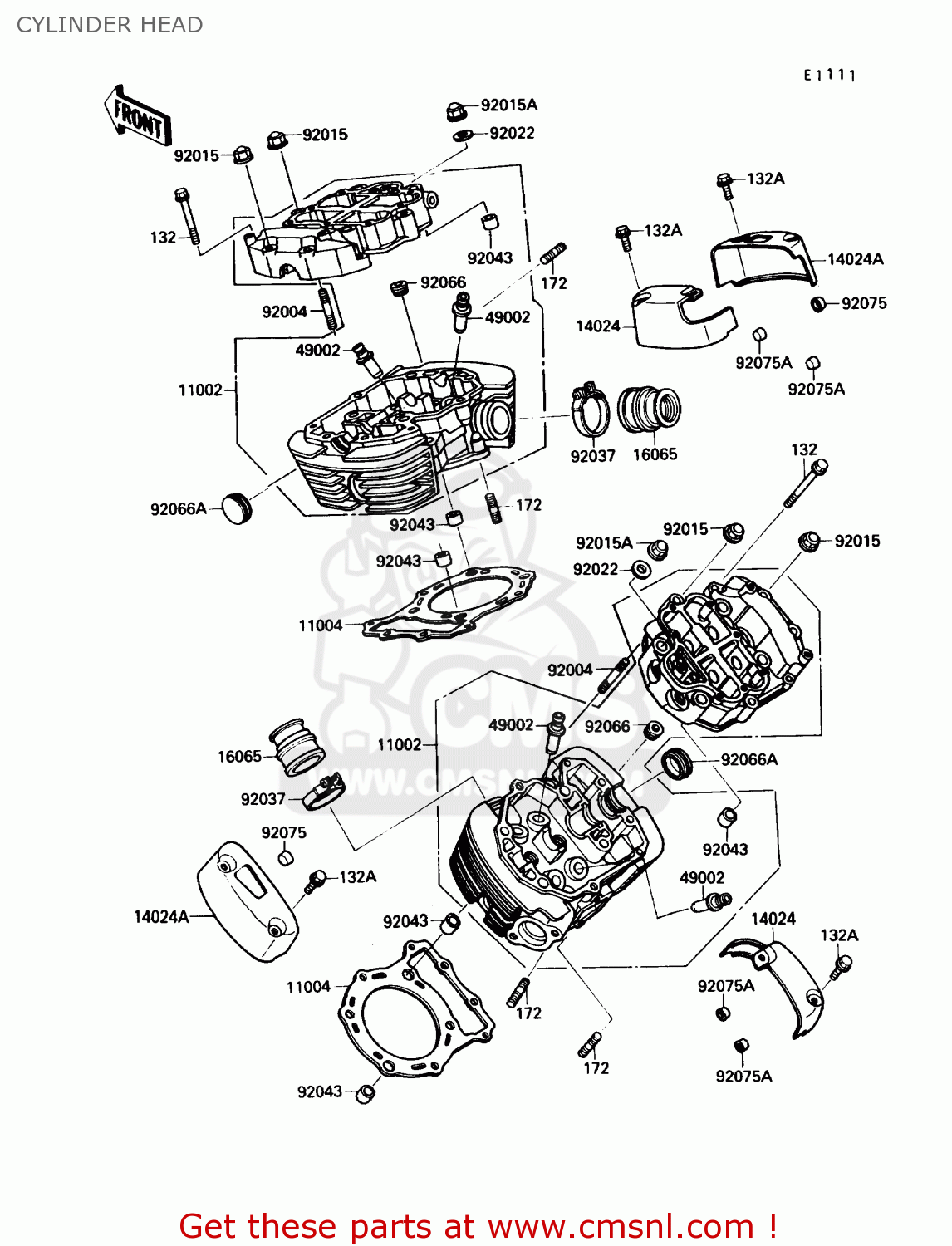 CYLINDER HEAD VN1500B4 VULCAN 88SE 1990 USA CALIFORNIA