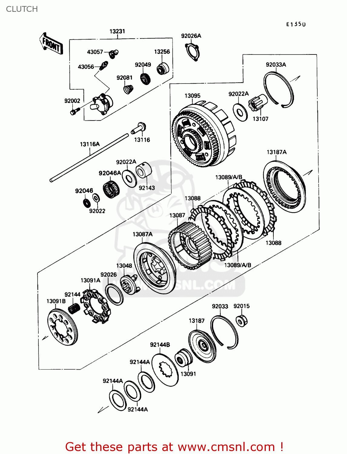 CLUTCH VN1500B4 VULCAN 88SE 1990 USA CALIFORNIA