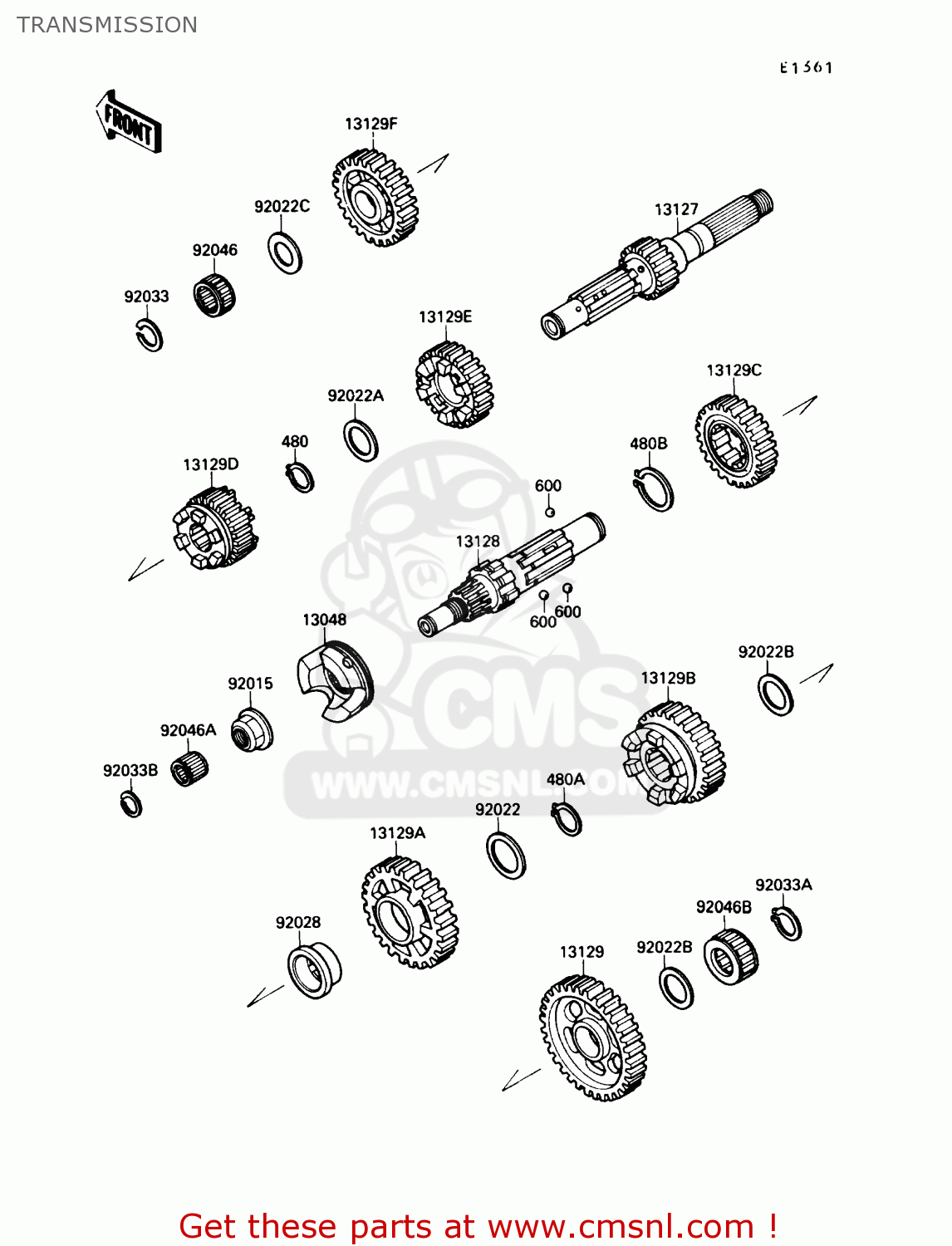 TRANSMISSION VN1500B4 VULCAN 88SE 1990 USA CALIFORNIA