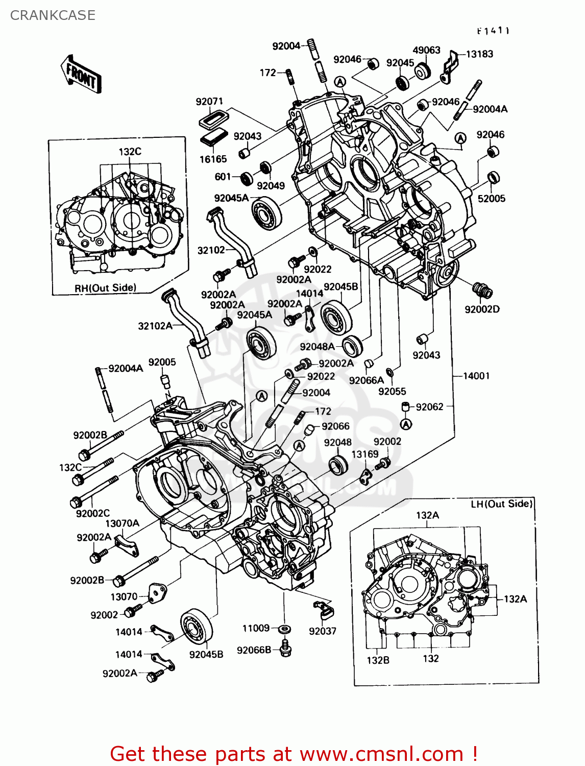 CRANKCASE VN1500B4 VULCAN 88SE 1990 USA CALIFORNIA