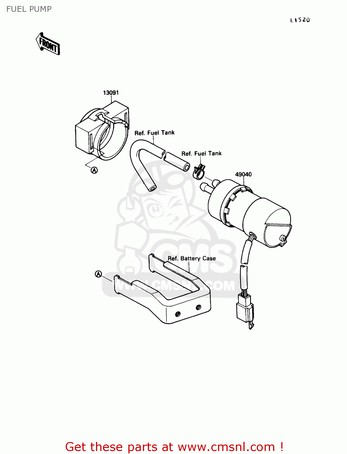 FUEL PUMP VN1500B4 VULCAN 88SE 1990 USA CALIFORNIA