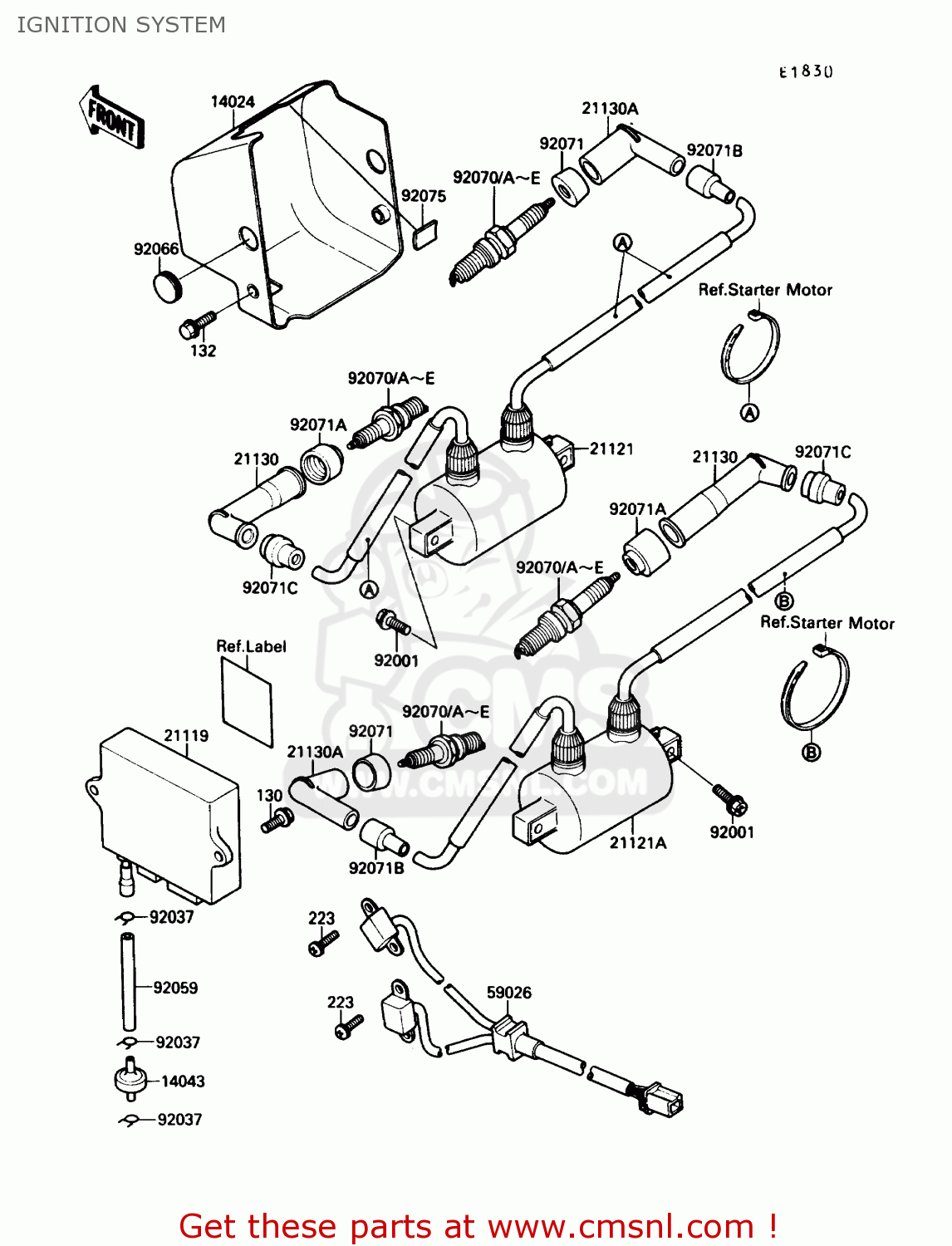 IGNITION SYSTEM VN1500B4 VULCAN 88SE 1990 USA CALIFORNIA