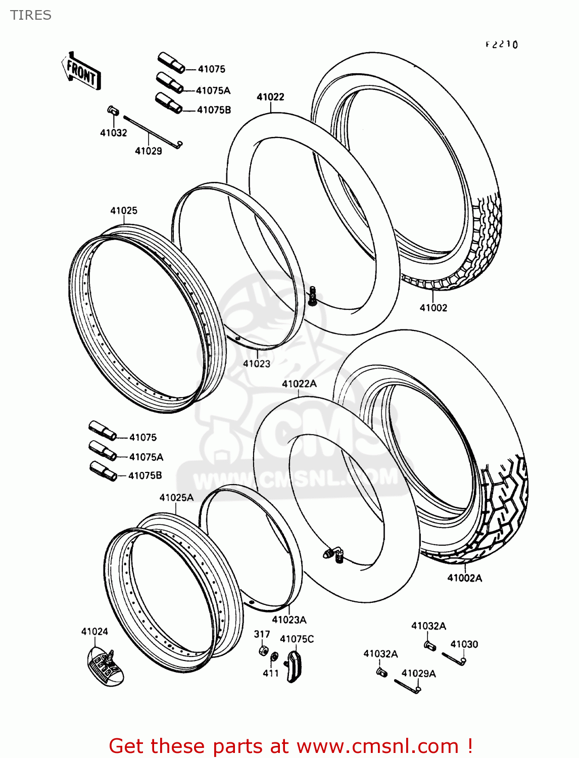 TIRES VN1500B4 VULCAN 88SE 1990 USA CALIFORNIA