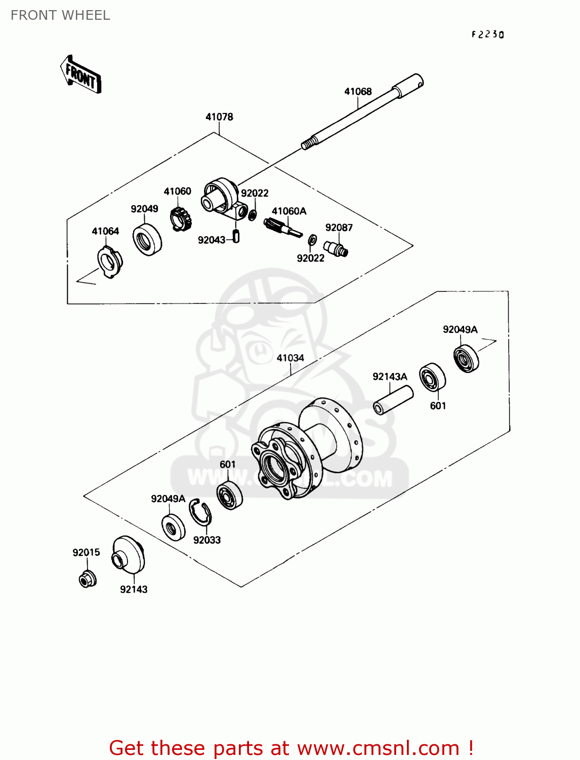 FRONT WHEEL VN1500B4 VULCAN 88SE 1990 USA CALIFORNIA