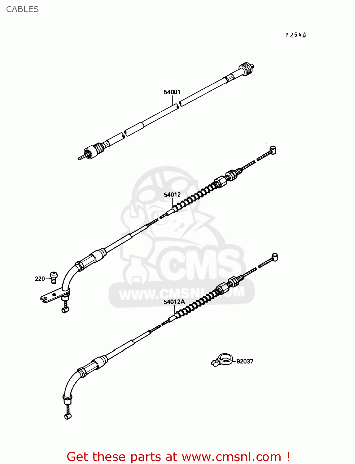 CABLES VN1500B4 VULCAN 88SE 1990 USA CALIFORNIA