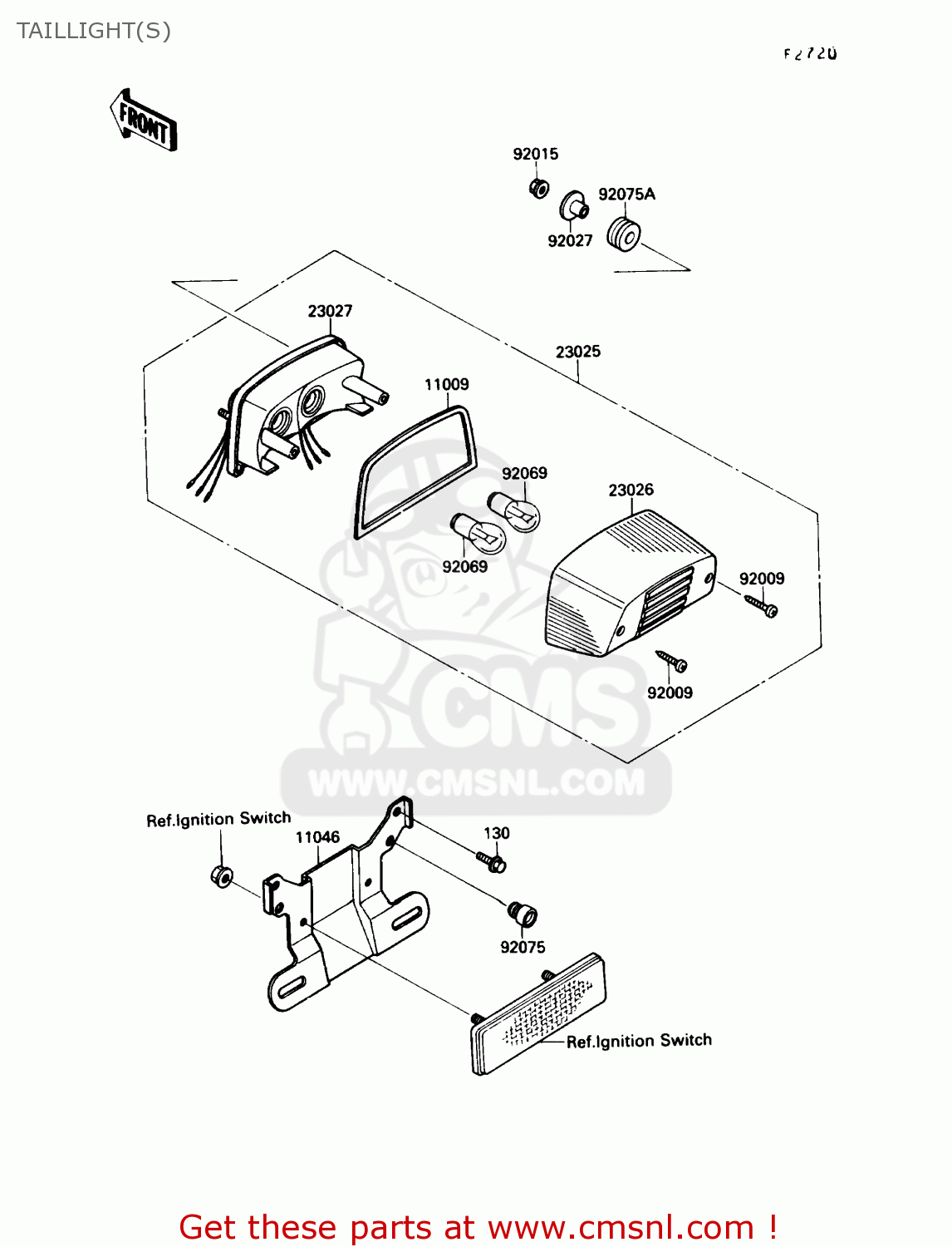 TAILLIGHT(S) VN1500B4 VULCAN 88SE 1990 USA CALIFORNIA