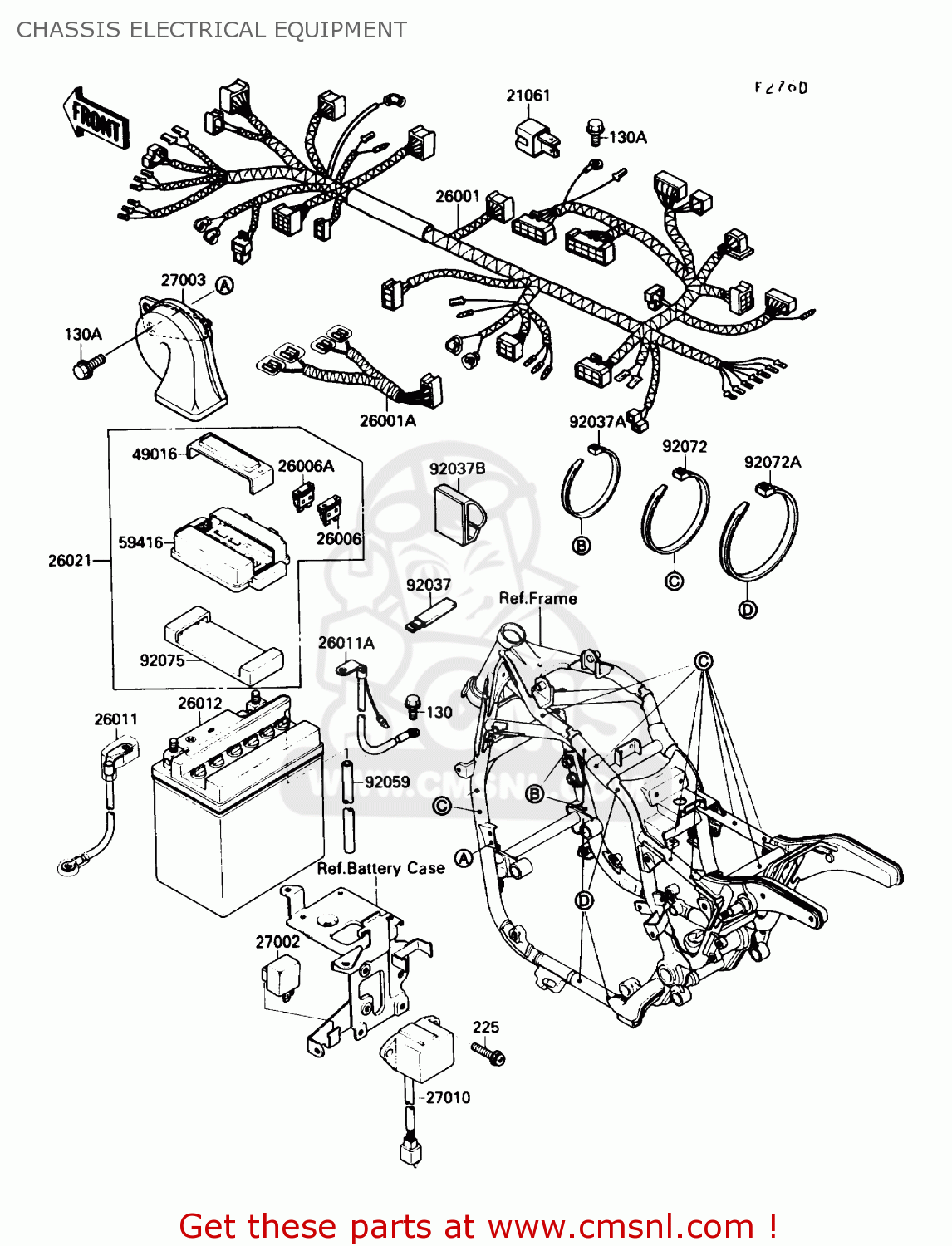 CHASSIS ELECTRICAL EQUIPMENT VN1500B4 VULCAN 88SE 1990 USA CALIFORNIA