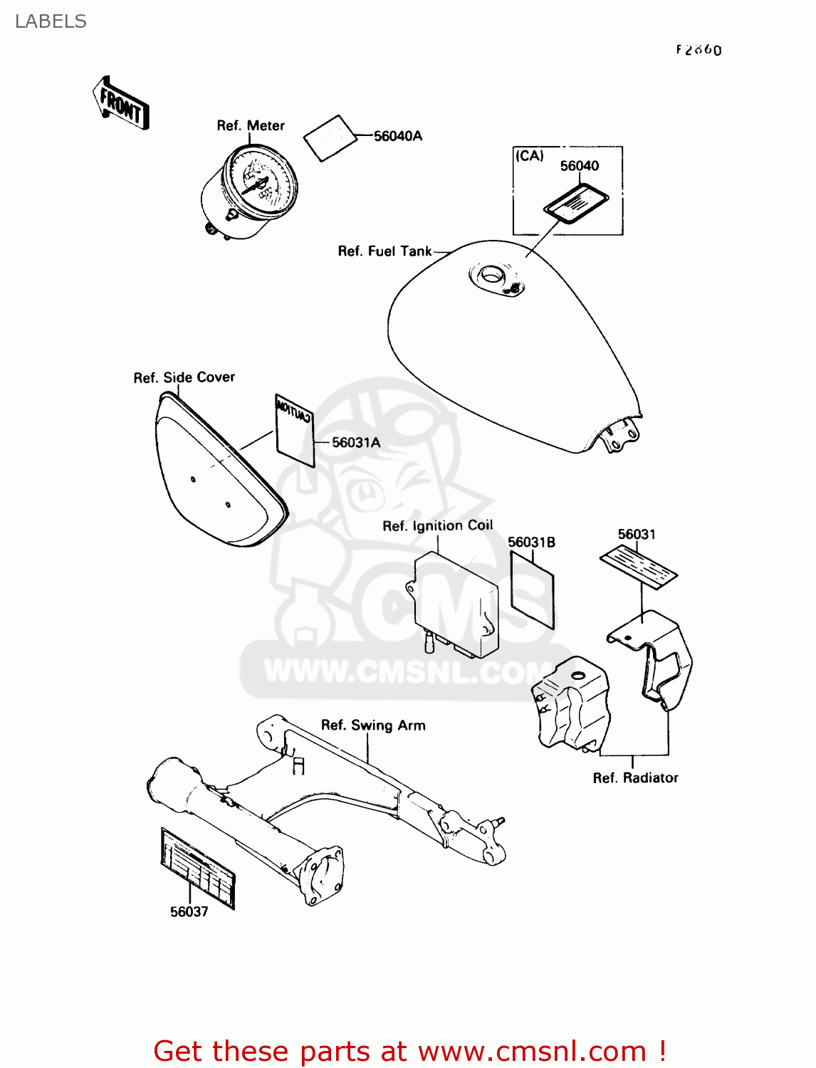 LABELS VN1500B4 VULCAN 88SE 1990 USA CALIFORNIA
