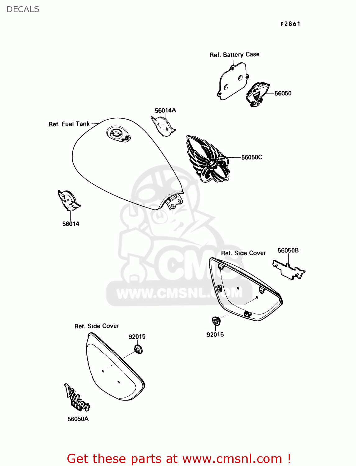 DECALS VN1500B4 VULCAN 88SE 1990 USA CALIFORNIA
