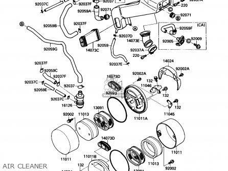 AIR CLEANER - VN1500B4 VULCAN 88SE 1990 USA CALIFORNIA