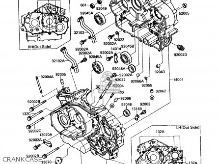 CRANKCASE - VN1500B4 VULCAN 88SE 1990 USA CALIFORNIA