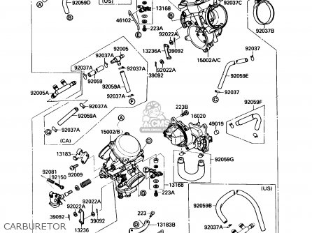 CARBURETOR - VN1500B4 VULCAN 88SE 1990 USA CALIFORNIA