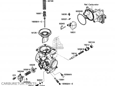 CARBURETOR PARTS - VN1500B4 VULCAN 88SE 1990 USA CALIFORNIA