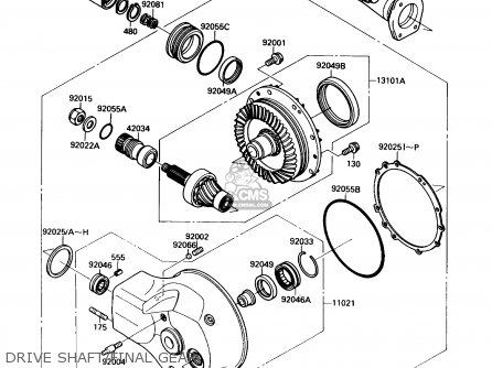 DRIVE SHAFT/FINAL GEAR - VN1500B4 VULCAN 88SE 1990 USA CALIFORNIA