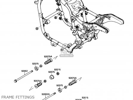 FRAME FITTINGS - VN1500B4 VULCAN 88SE 1990 USA CALIFORNIA