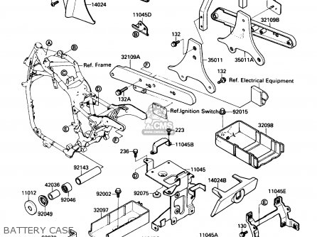 BATTERY CASE - VN1500B4 VULCAN 88SE 1990 USA CALIFORNIA