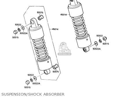 SUSPENSION/SHOCK ABSORBER - VN1500B4 VULCAN 88SE 1990 USA CALIFORNIA
