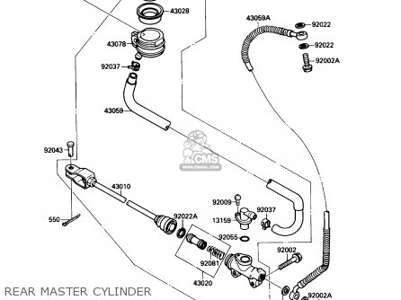 REAR MASTER CYLINDER - VN1500B4 VULCAN 88SE 1990 USA CALIFORNIA