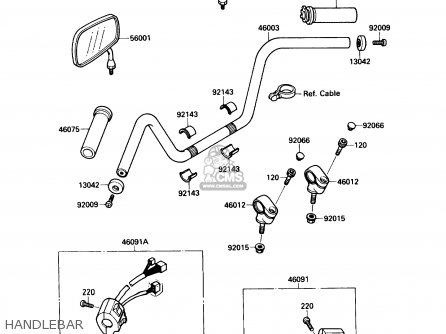 HANDLEBAR - VN1500B4 VULCAN 88SE 1990 USA CALIFORNIA