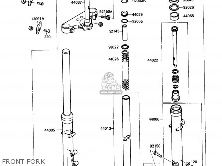 FRONT FORK - VN1500B4 VULCAN 88SE 1990 USA CALIFORNIA