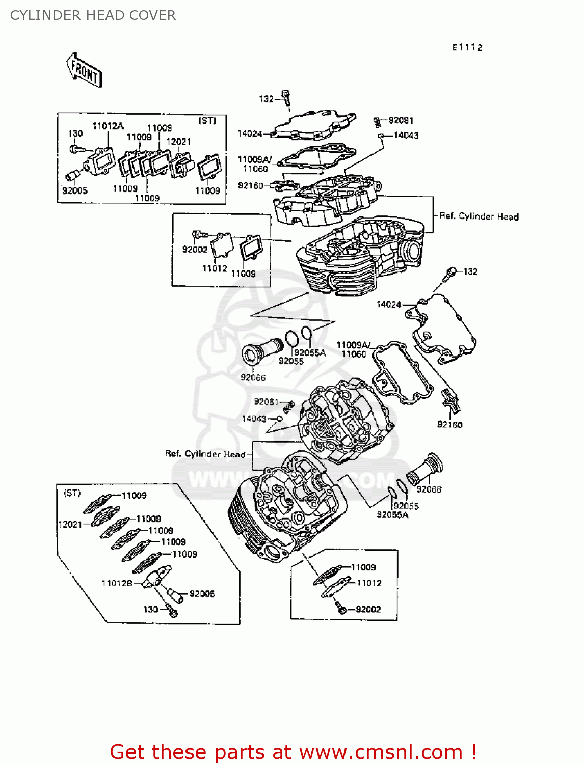 CYLINDER HEAD COVER VN1500B5 VN15SE 1991 EUROPE FR AR FG NR SD
