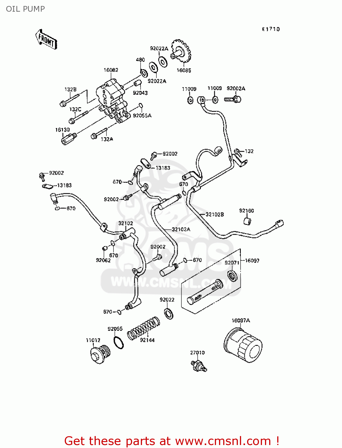 OIL PUMP VN1500B5 VN15SE 1991 EUROPE FR AR FG NR SD