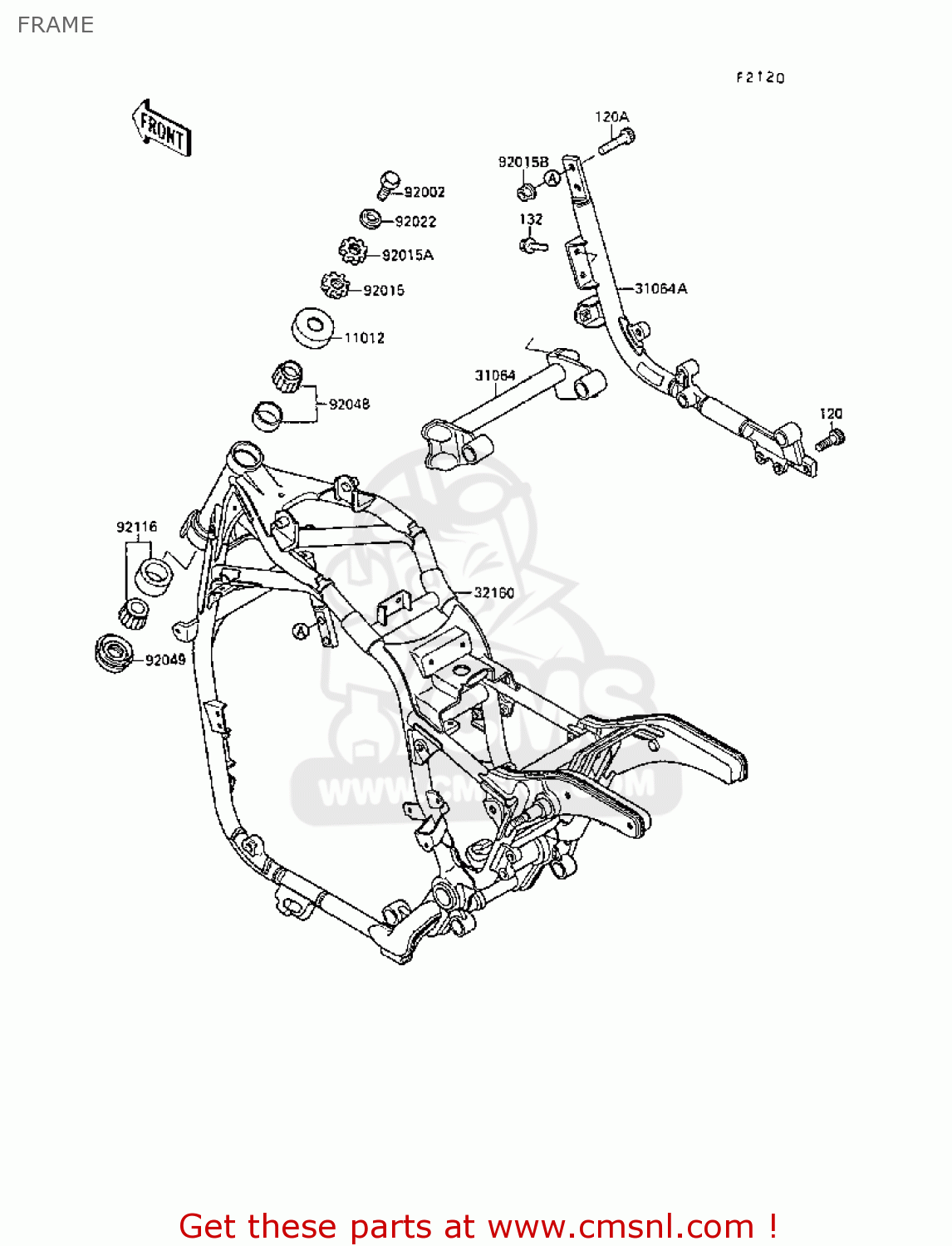 FRAME VN1500B5 VN15SE 1991 EUROPE FR AR FG NR SD
