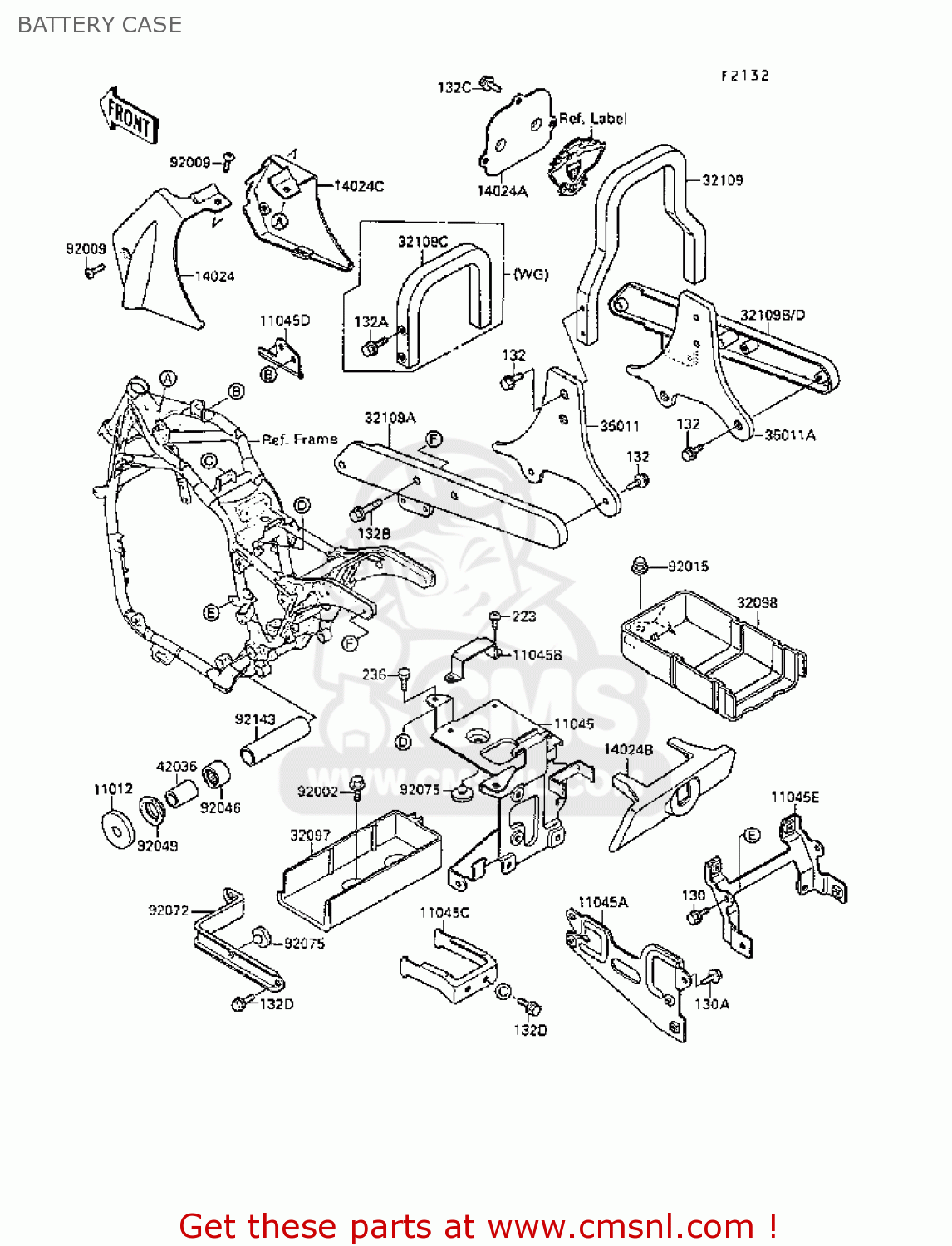BATTERY CASE VN1500B5 VN15SE 1991 EUROPE FR AR FG NR SD