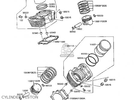 CYLINDER/PISTON - VN1500B5 VN15SE 1991 EUROPE FR AR FG NR SD