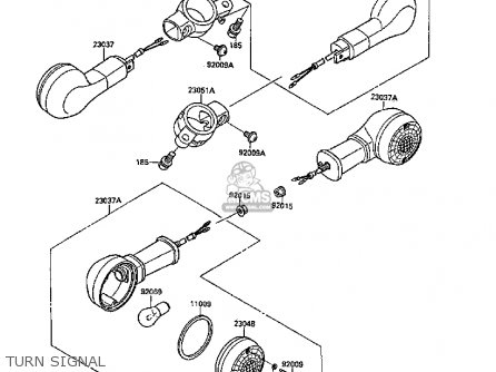 TURN SIGNAL - VN1500B5 VN15SE 1991 EUROPE FR AR FG NR SD