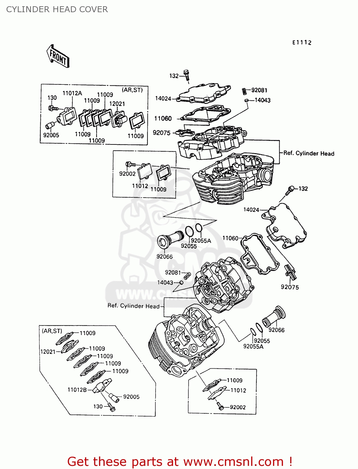 CYLINDER HEAD COVER VN1500B6 VN15SE 1992 EUROPE UK FR AR FG IT NR SD ST