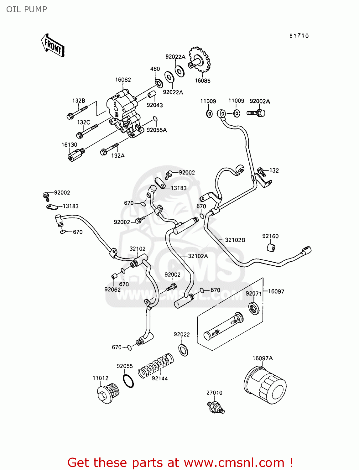 OIL PUMP VN1500B6 VN15SE 1992 EUROPE UK FR AR FG IT NR SD ST