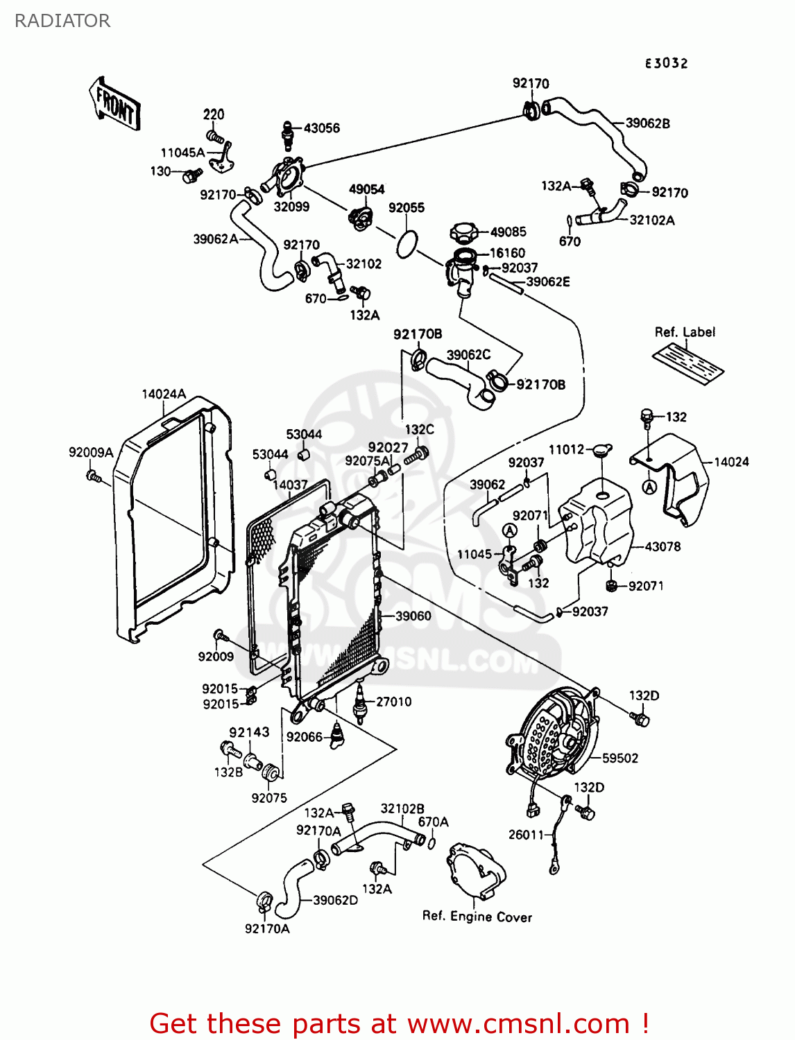 RADIATOR VN1500B6 VN15SE 1992 EUROPE UK FR AR FG IT NR SD ST