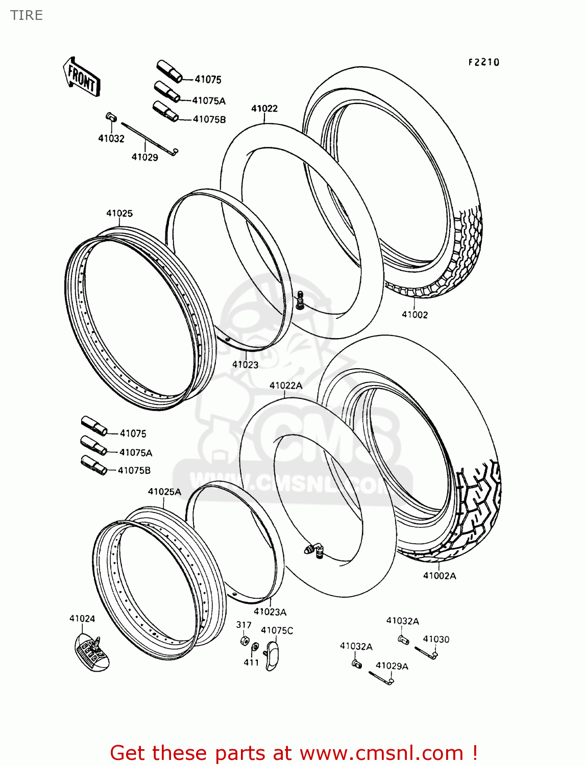 TIRE VN1500B6 VN15SE 1992 EUROPE UK FR AR FG IT NR SD ST