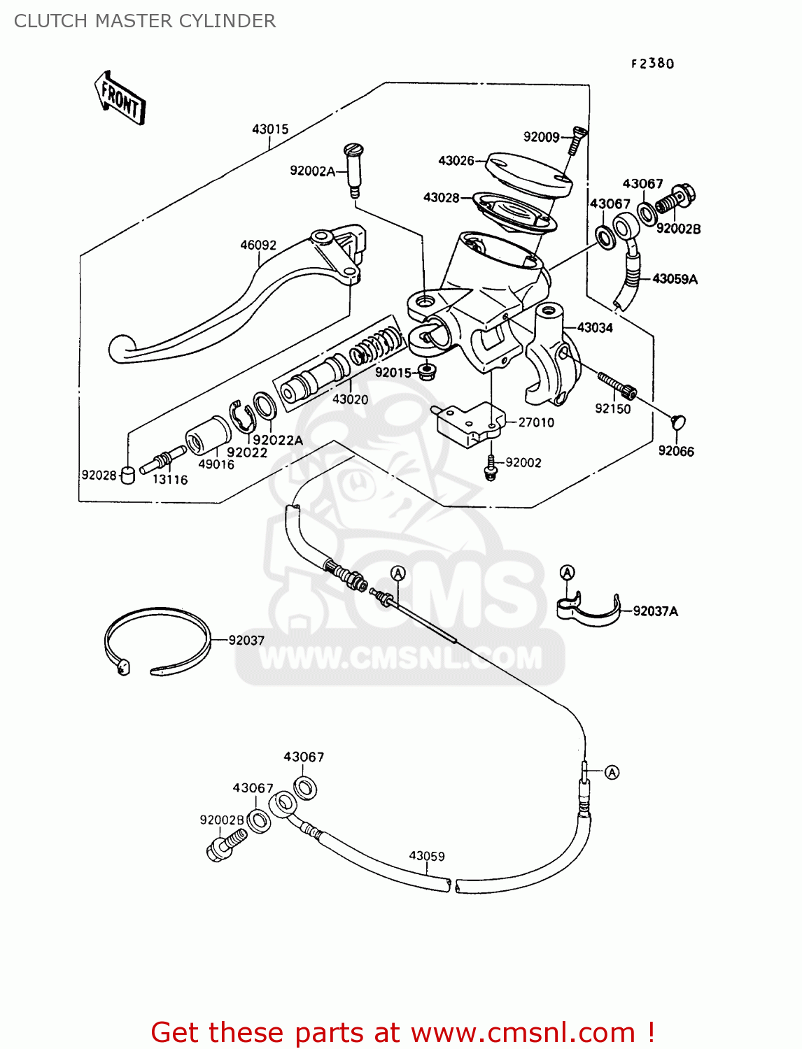 CLUTCH MASTER CYLINDER VN1500B6 VN15SE 1992 EUROPE UK FR AR FG IT NR SD ST