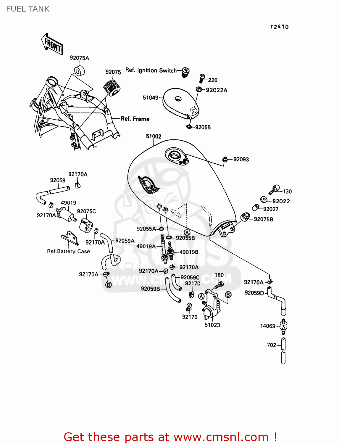 FUEL TANK VN1500B6 VN15SE 1992 EUROPE UK FR AR FG IT NR SD ST