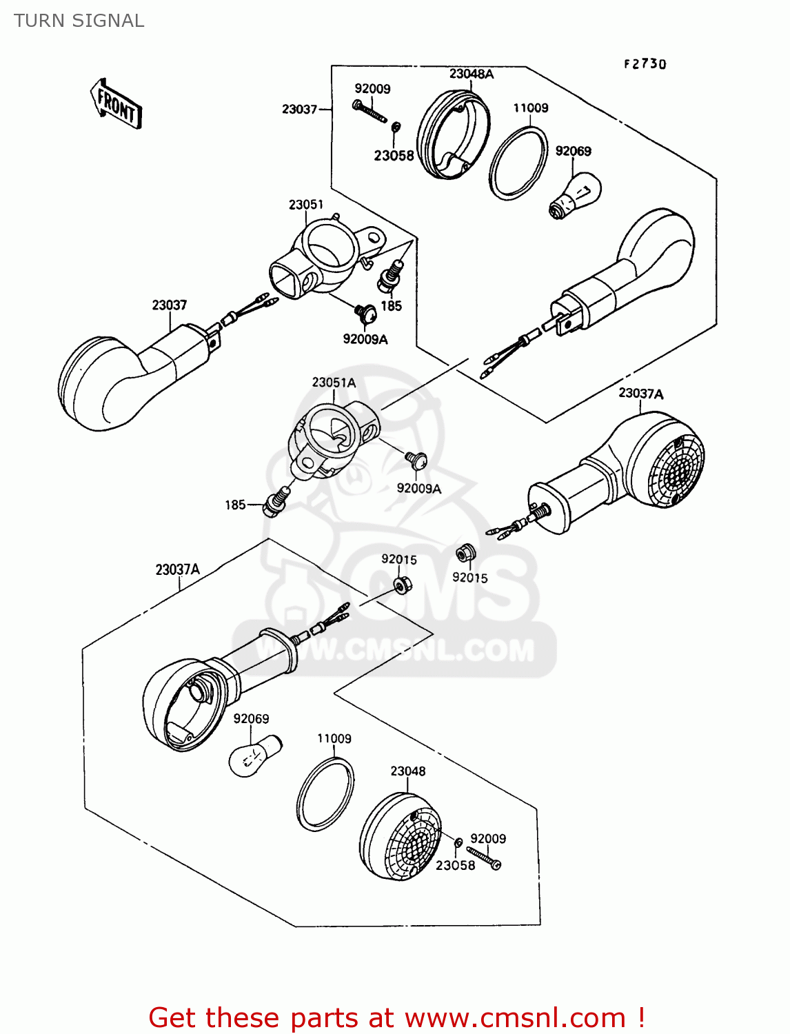 TURN SIGNAL VN1500B6 VN15SE 1992 EUROPE UK FR AR FG IT NR SD ST