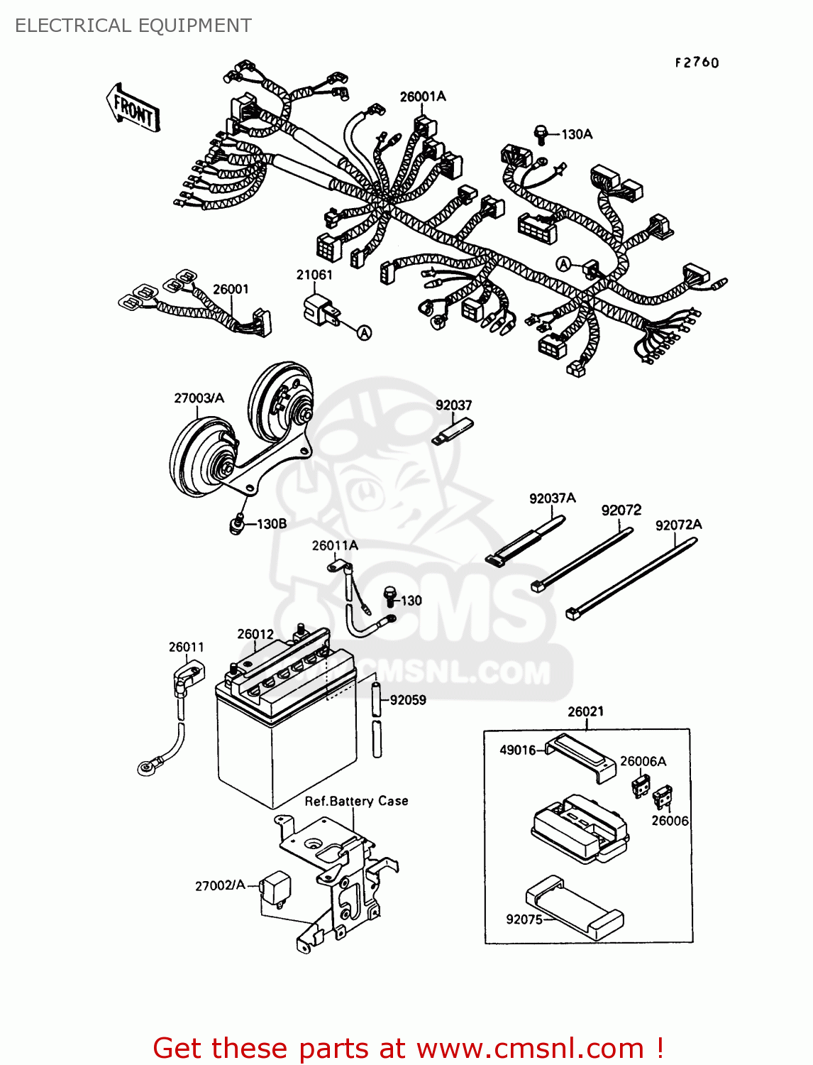ELECTRICAL EQUIPMENT VN1500B6 VN15SE 1992 EUROPE UK FR AR FG IT NR SD ST