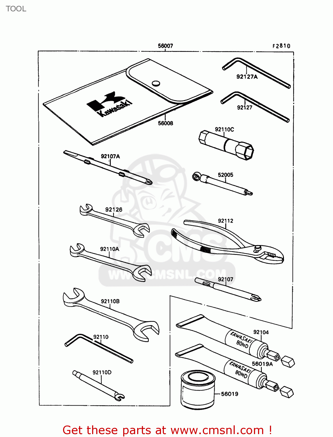 TOOL VN1500B6 VN15SE 1992 EUROPE UK FR AR FG IT NR SD ST